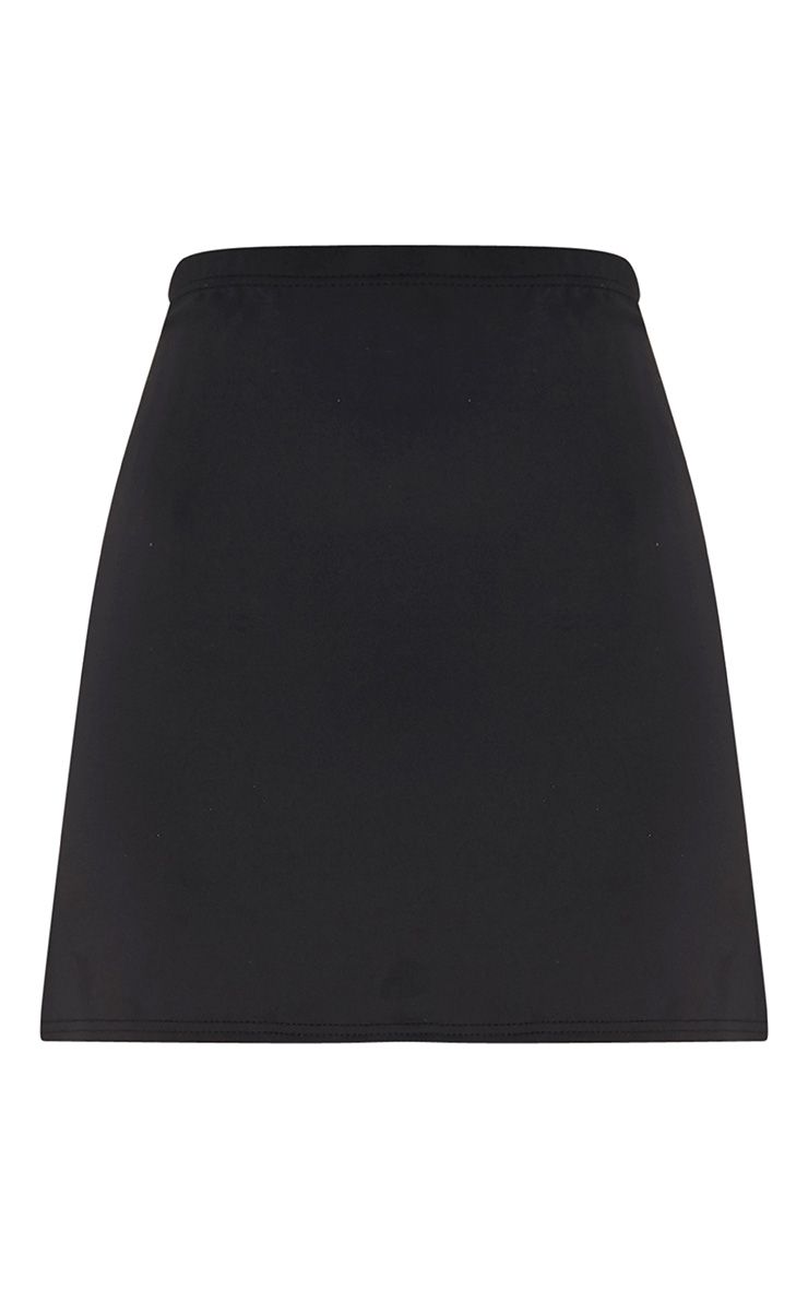 PrettyLittleThing Womens Jessica Black A-line Mini Skirt - Stockpoint Apparel Outlet