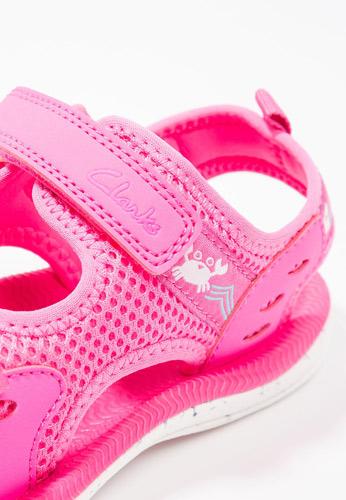 Clarks Star Games Hot Pink Younger Girls Sandals - Stockpoint Apparel Outlet