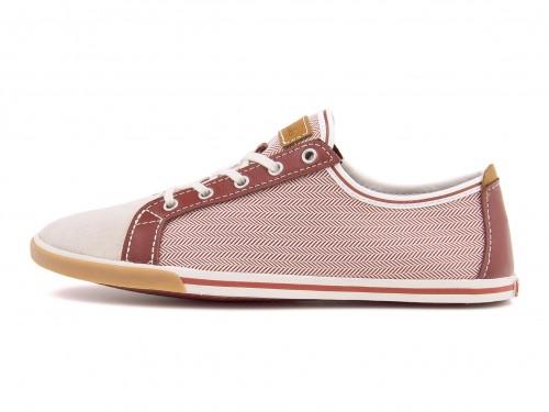 Clarks Mego Lace Red Combi Mens Sneakers – Stockpoint Apparel Outlet