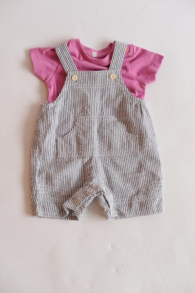 Baby Boys Two Piece Set - Tees & Dungarees