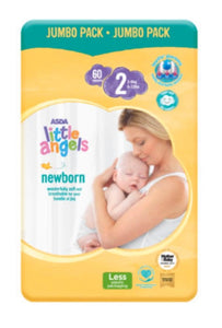Asda Little Angels Baby Diapers Jumbo Size 2 - Stockpoint Apparel Outlet