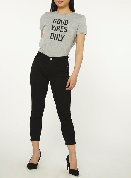 Dorothy Perkins "Good Vibes Only" Slogan Womens T-Shirt