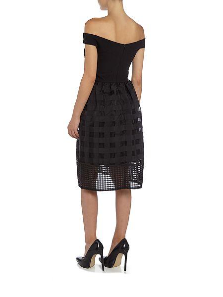 Elise Ryan Bardot Fit and Flare Dress in Black – Stockpoint Apparel Outlet