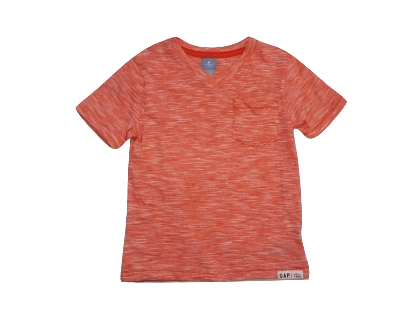 GAP Orange V-Neck Front Pocket Boys T-Shirt - Stockpoint Apparel Outlet