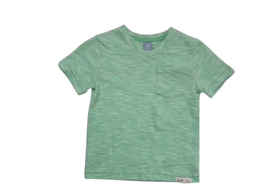 GAP Green V-Neck Front Pocket Baby Boys T-Shirt