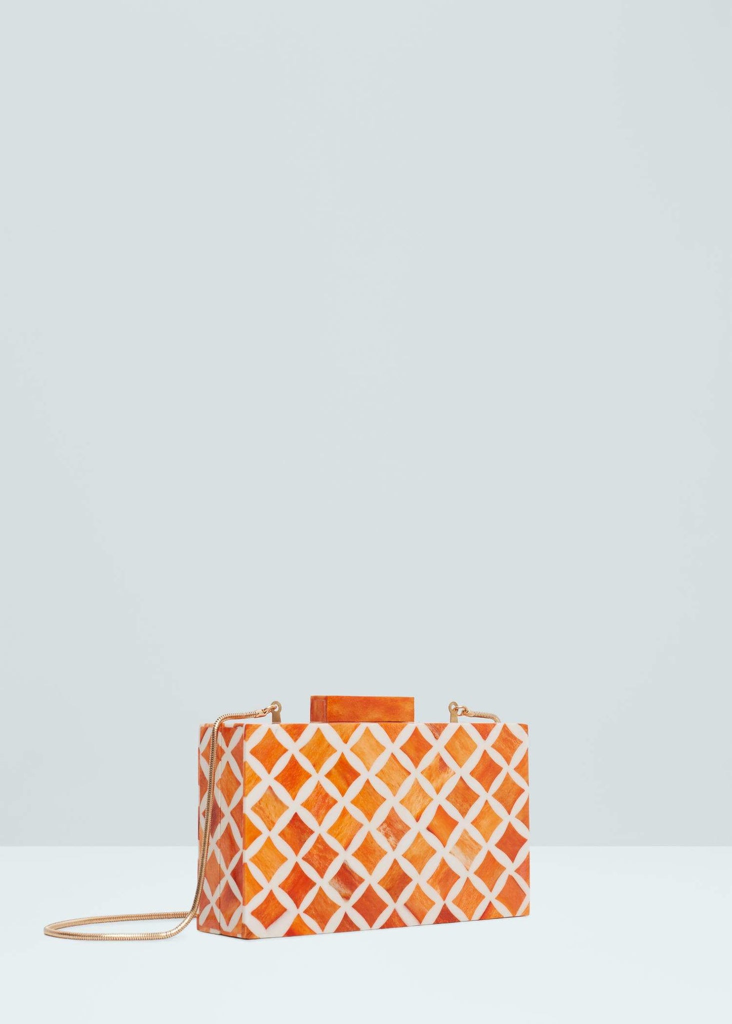 Mango Geometric Coral Red Womens Clutch - Stockpoint Apparel Outlet