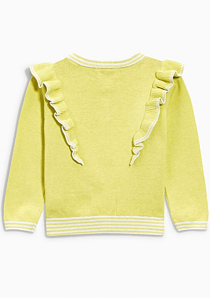 Next Yellow Ruffle Baby Girls Cardigan Stockpoint Apparel Outlet