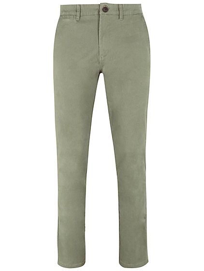 George Mens/Boys Sage Green Stretch Chinos - Stockpoint Apparel Outlet