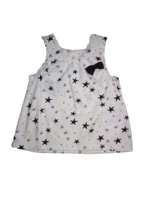 H&M White with Black Stars Sleeveless Top - Stockpoint Apparel Outlet