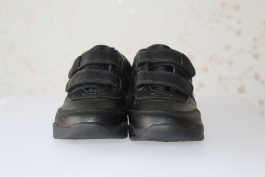 Boys Black Sporty Micro-Fresh® 2 Strap School Shoes
