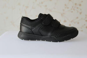 Boys Black Sporty Micro-Fresh® 2 Strap School Shoes