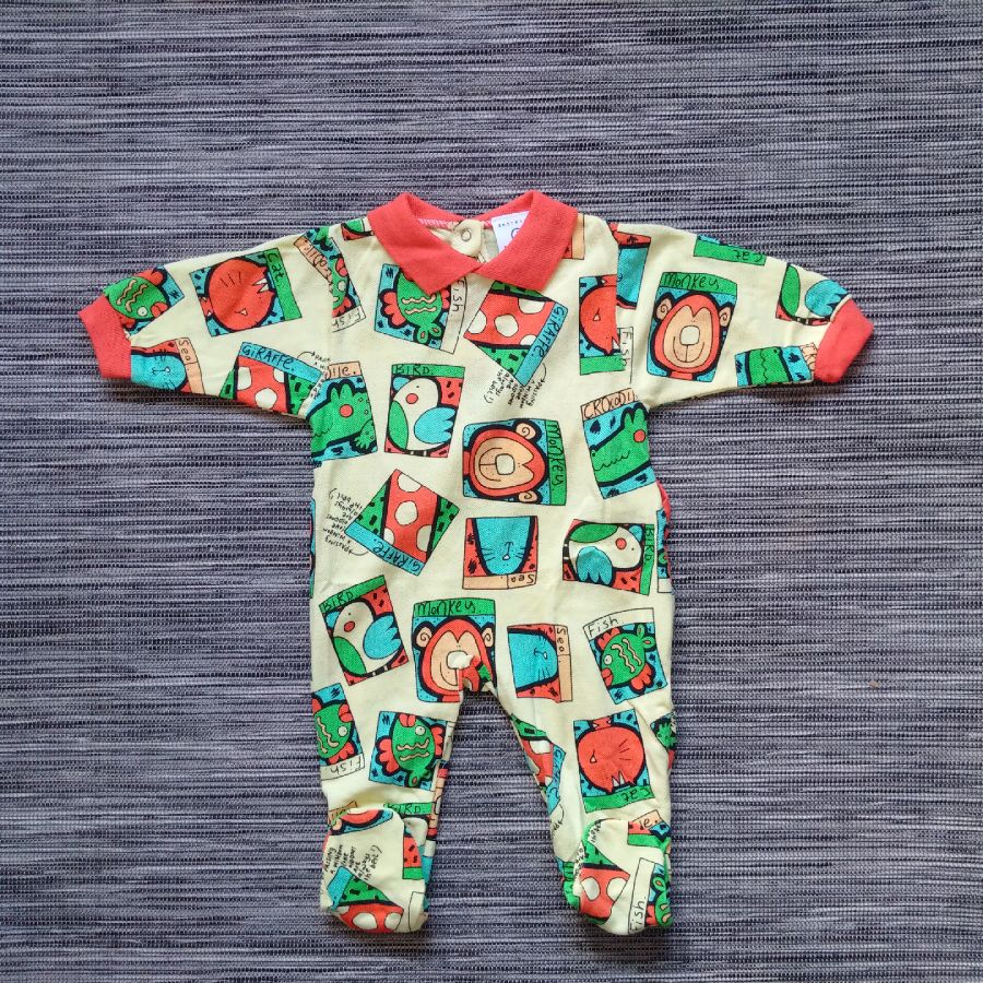 Baby Boys Yellow Multi Colour Sleepsuit - Stockpoint Apparel Outlet
