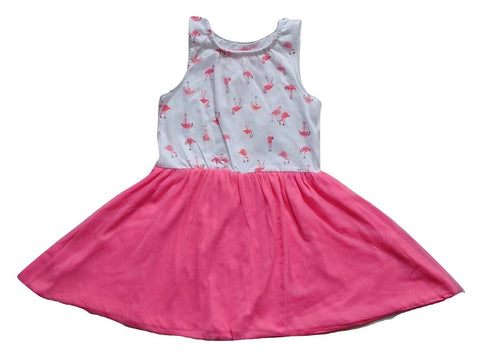 Young Dimension Flamingo Design Baby Girls Dress - Stockpoint Apparel Outlet