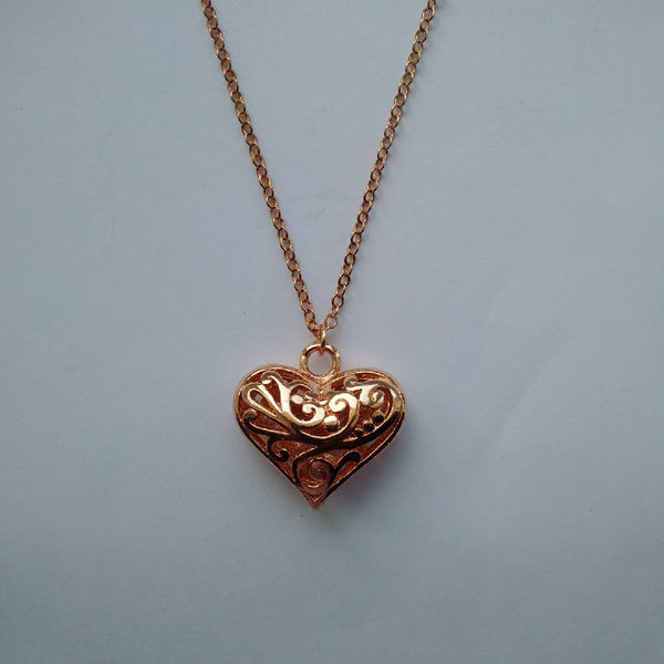 Next Rose Gold Floral Heart Pendant on Chain - Stockpoint Apparel Outlet