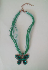 Green Butterfly Necklace - Stockpoint Apparel Outlet