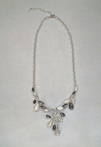 Accessory Womens Floral Silver Necklace