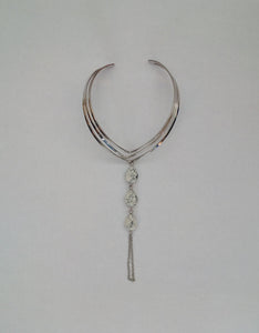 Womens Beaded Silver Heart Bangle - Stockpoint Apparel Outlet