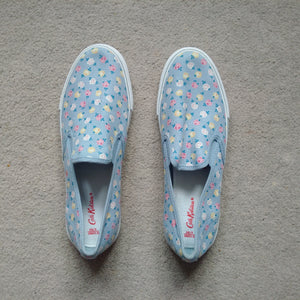 Cath Kidston Womens /Girls Prime Rose Fields Smart Slip on Trainers - Stockpoint Apparel Outlet