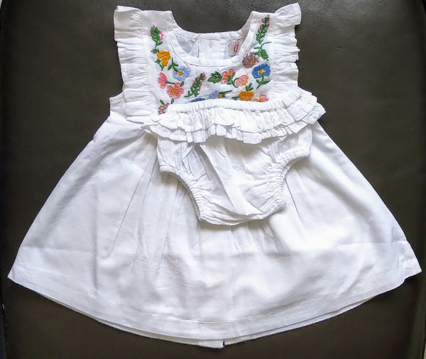 Cath Kidston Baby EMB Dress with Frill & Brief - Stockpoint Apparel Outlet