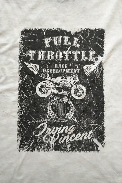 HRD Apparel Irving Vincent Mens Full Throttle Motorbike Nude T-Shirt