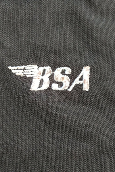 BSA Motorcycles Mens Black Poloshirt