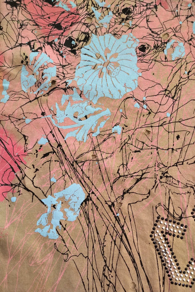Chillired Chilli Rock Floral Print Mens T-Shirt
