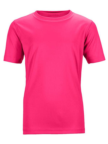 James Nicholson Kids Unisex Active Sports T-Shirt Pink - Stockpoint Apparel Outlet