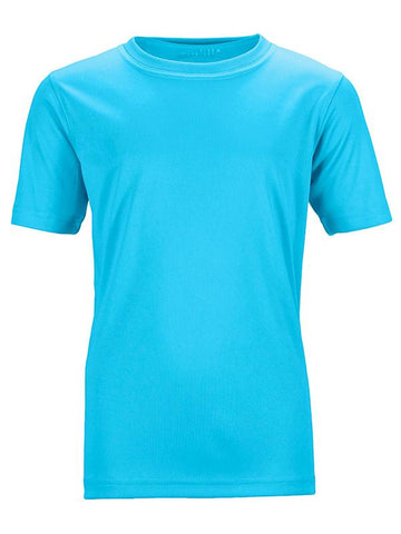 James Nicholson Kids Unisex Active Sports T-Shirt Turquoise - Stockpoint Apparel Outlet