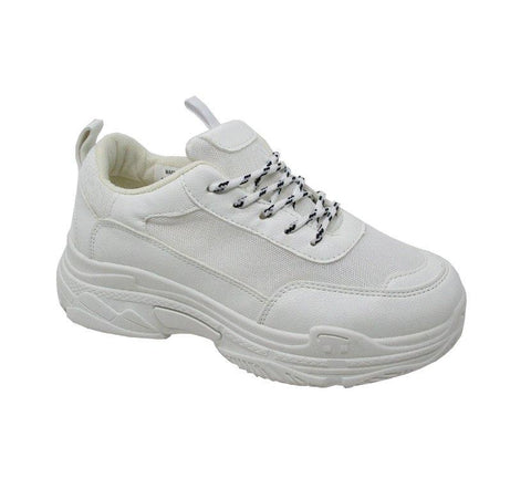 Peacocks White Chunky Womens Trainers - Stockpoint Apparel Outlet