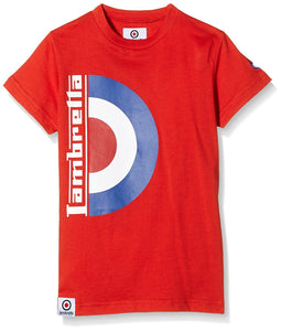 Lambretta Boy's Half Tee T-Shirt Red - Stockpoint Apparel Outlet