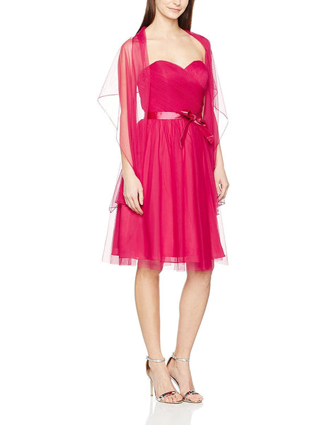 Mascara Women's Nett Bow Gown Dress Magenta - Stockpoint Apparel Outlet