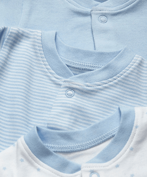 Mothercare My First Blue Sleepsuits - 3 Pack - Stockpoint Apparel Outlet