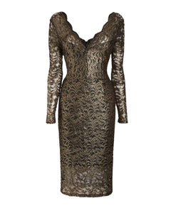 Next Womens Gold Lace Dress - Stockpoint Apparel Outlet