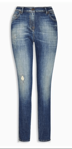 Next Skinny Dark Blue Ankle Zip Womens Jeans - Stockpoint Apparel Outlet