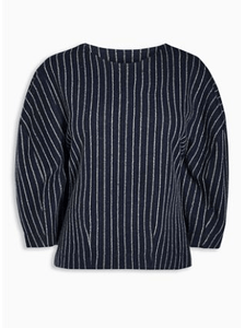 Next Navy Pinstripe Top - Stockpoint Apparel Outlet