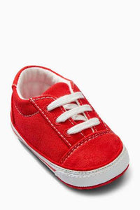 Next Baby Red Pram Lace-Up Shoes - Stockpoint Apparel Outlet