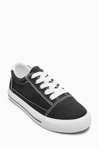 Next Boys Black Skate Lace-Up Shoes 