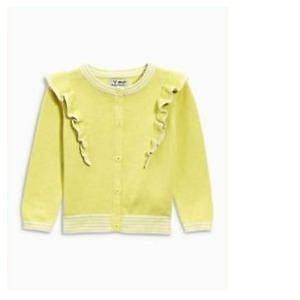 Next Yellow Ruffle Baby Girls Cardigan - Stockpoint Apparel Outlet