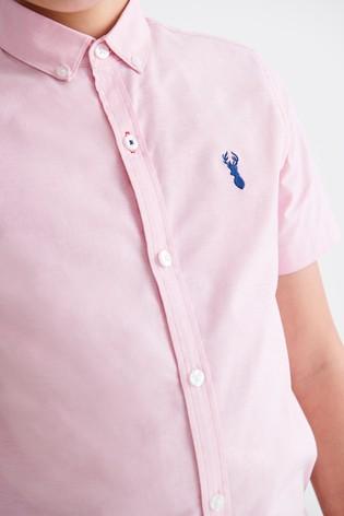 Boys pink short deals sleeve shirt