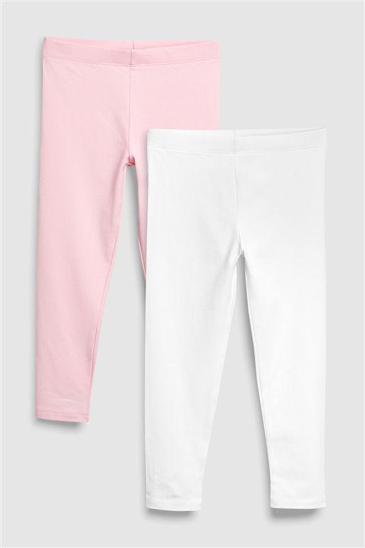 Next Younger Girls Pale Pink Leggings 2 Pack - Stockpoint Apparel Outlet