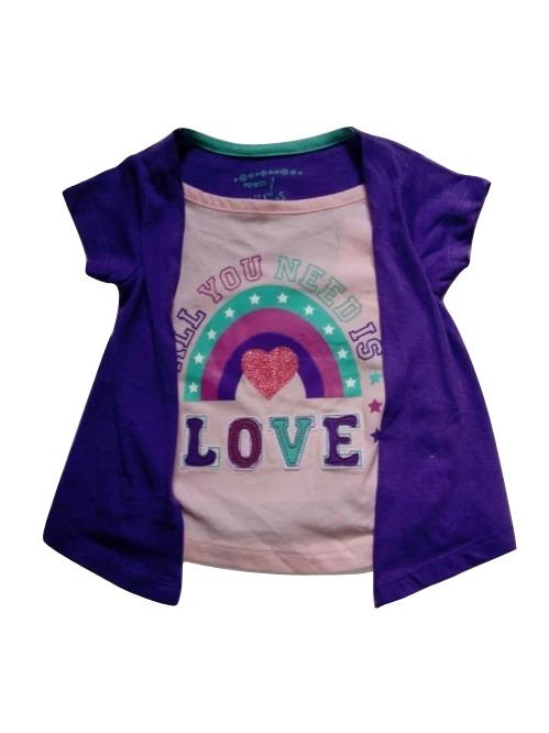 Pep & Co "All you need is love" 2 in 1 Baby Girls Top