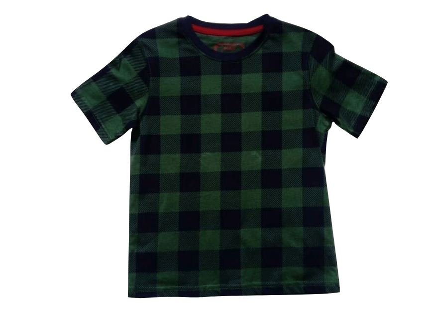 Pep & Co Green Check T-Shirt - Stockpoint Apparel Outlet