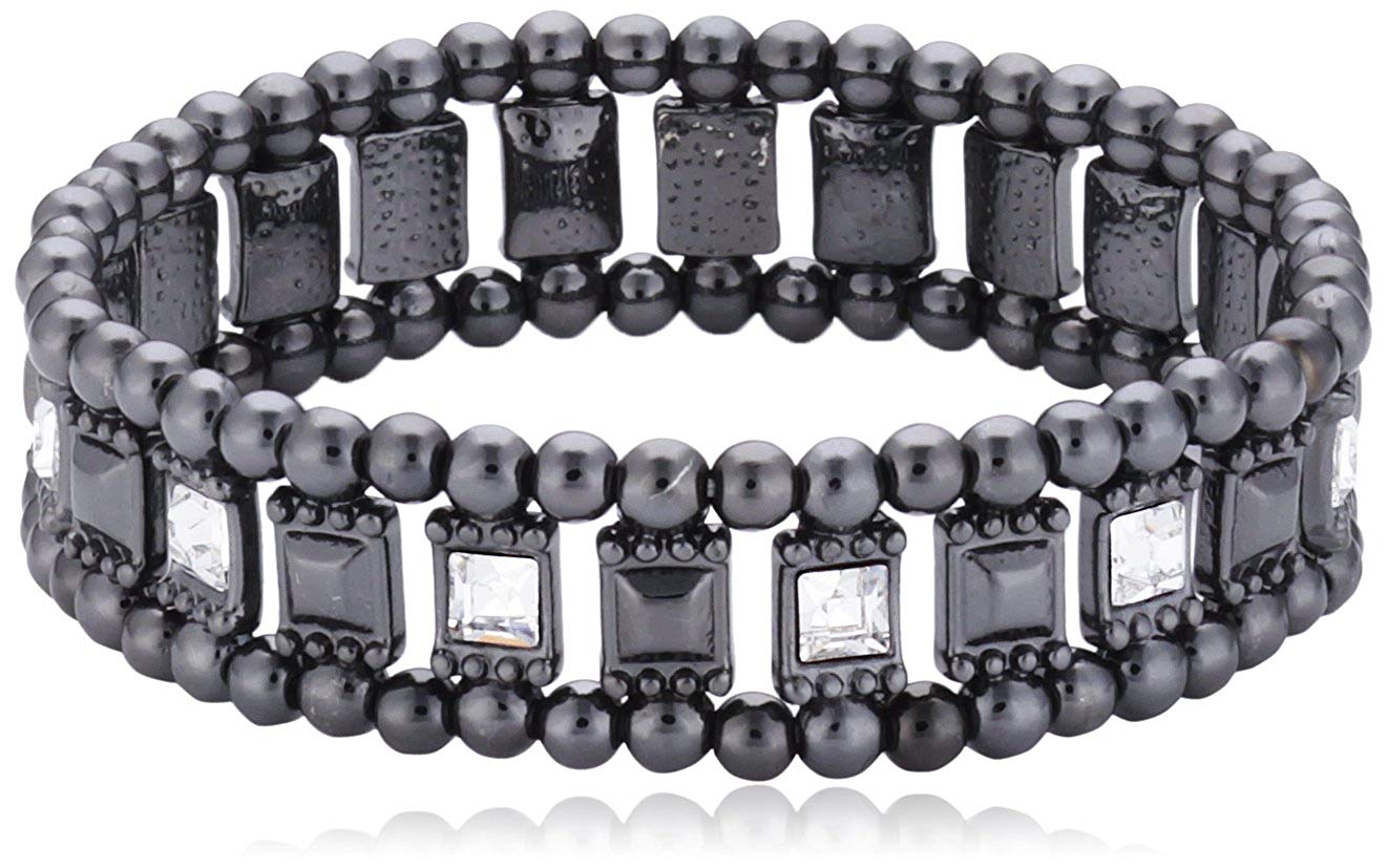 Pilgrim Jewelry Bracelet Silver-Plated Brass Haematite-Coated - Stockpoint Apparel Outlet