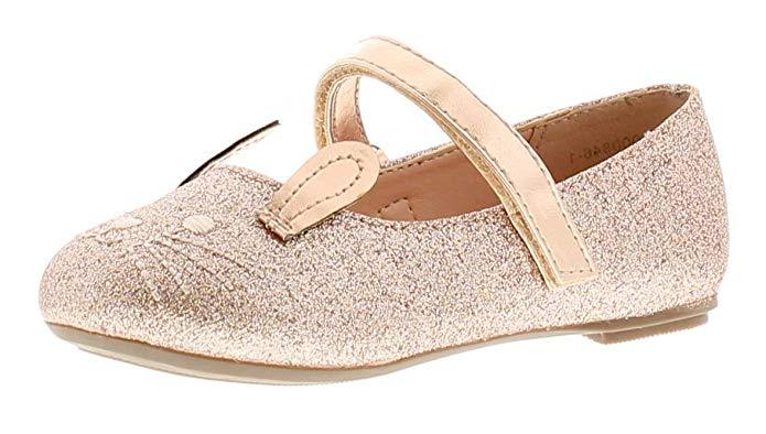 girls rose gold party shoes