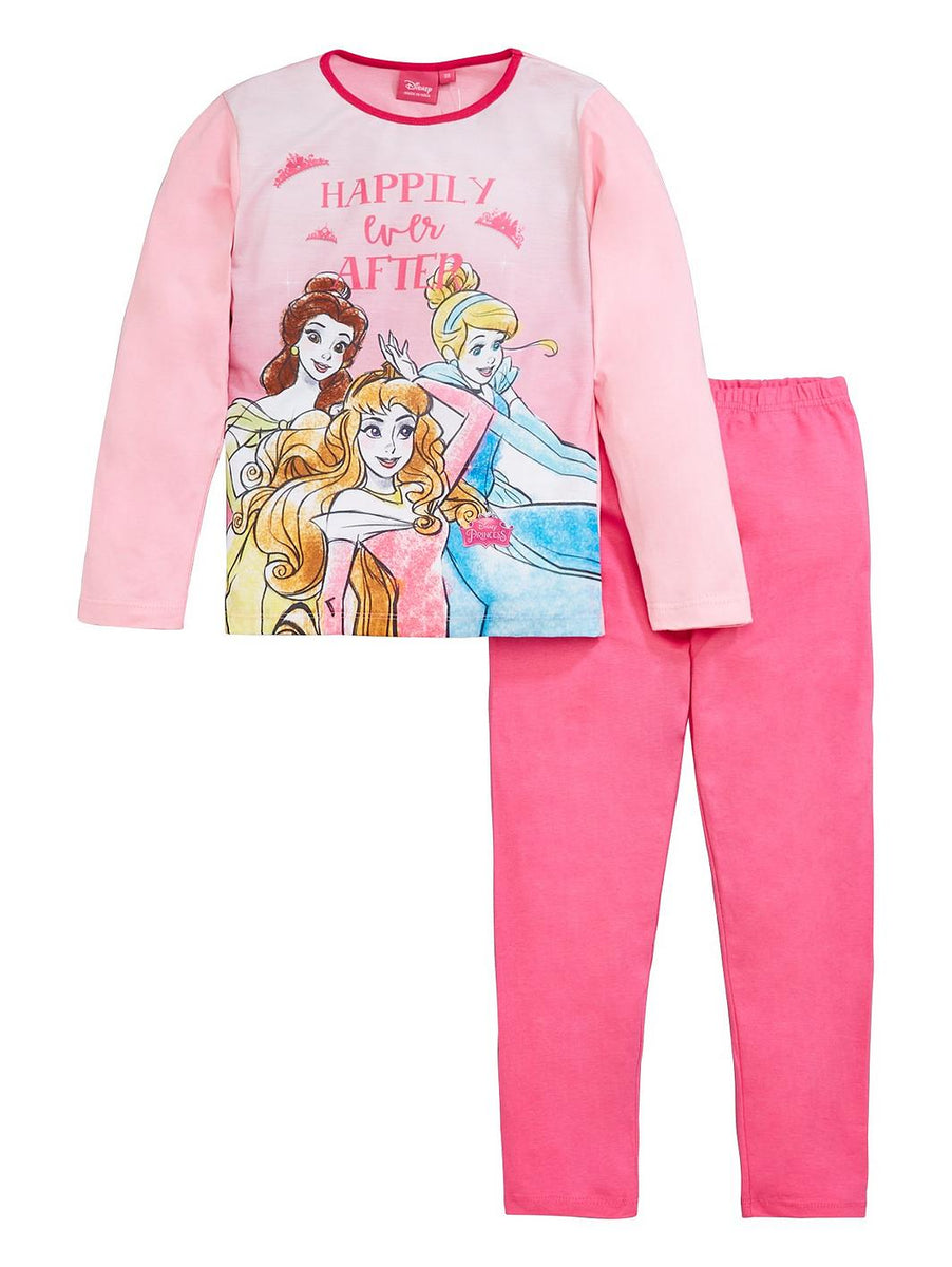 Pink Princess Pyjamas Disney Princess Happily Ever After Pink Girls Pyjamas – Stockpoint ...