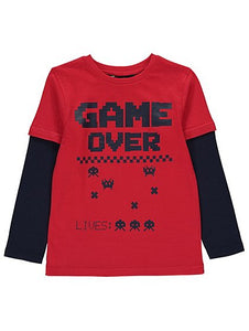 George Red Game Over Long Sleeve Top