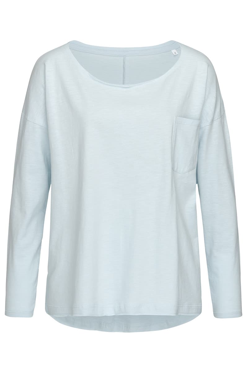 Stedman Sharon Oversized Slub Long Sleeve Womens Top - Stockpoint Apparel Outlet