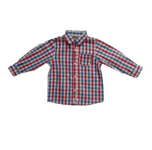 Honour & Pride Baby Boys Red Check Longsleeve Shirt - Stockpoint Apparel Outlet