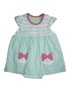 Mothercare Pink Bow Green Dress - Stockpoint Apparel Outlet