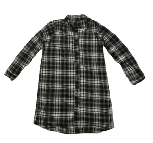 Boohoo Girls Black Check Long Shirt - Stockpoint Apparel Outlet